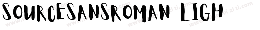 sourcesansroman ligh字体转换